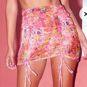 Multicolor Snakeskin Swim Cover-Up